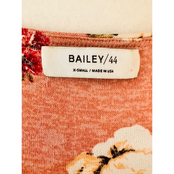 Bailey 44/ Anthropologie Pink  Rose V-Neck , Slit Front, Midi Dress, x-Small - Picture 9 of 13